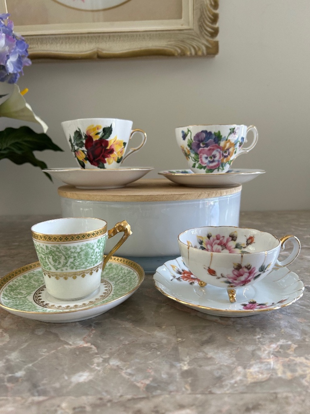 A Collection of Vintage Cups & Saucers